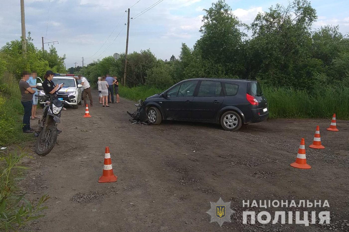 У Ковелі мотоцикл врізався у легковик